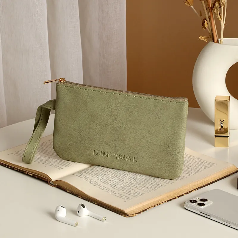 Fashion-Solid-Color-Square-Magnetic-Buckle-Phone-Wallet (3) Buckle Wallet green